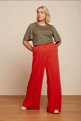 King Louie Peppa Pants Woven Crepe Fiery Red - La Vie en Rose Damesmode