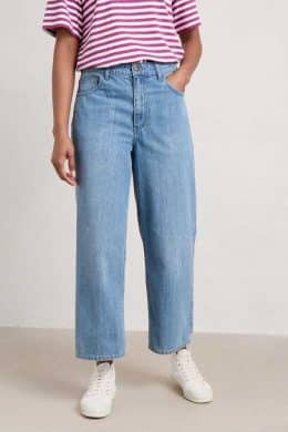 Seasalt Cornwall Barnes Organic Cotton Denim Crops Light Wash Rain Slub - La Vie en Rose Damesmode