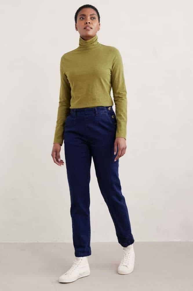 Seasalt Cornwall Waterdance Trousers Dark Indigo Wash - La Vie en Rose Damesmode