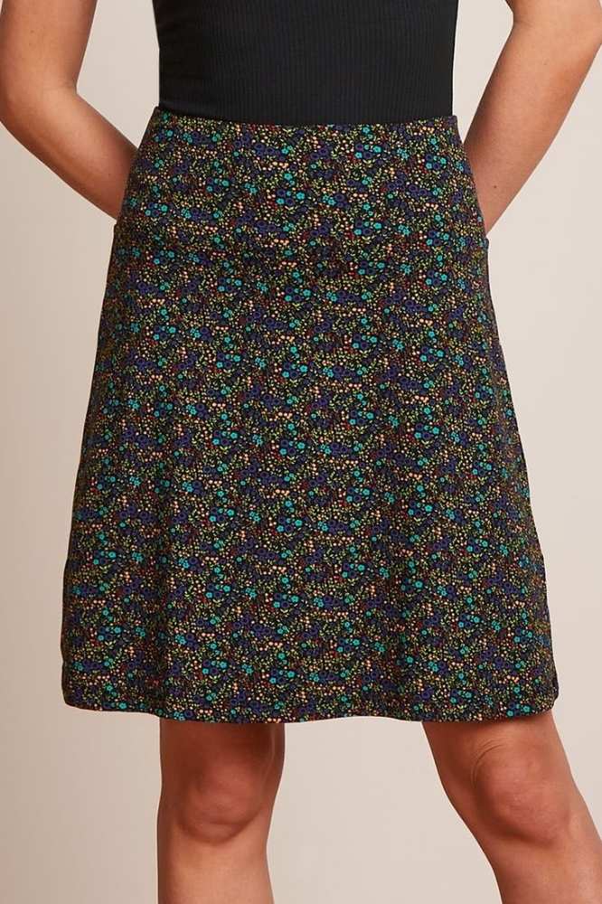 King Louie Border Skirt Elysee Black - La Vie en Rose Damesmode