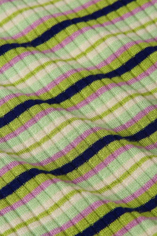 King Louie Turtle Top Seaside Stripe Dark Citron - La Vie en Rose Damesmode