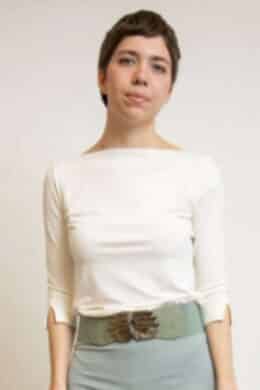 Very Cherry Boatneck Top Ecru Tricot Deluxe - La Vie en Rose Damesmode