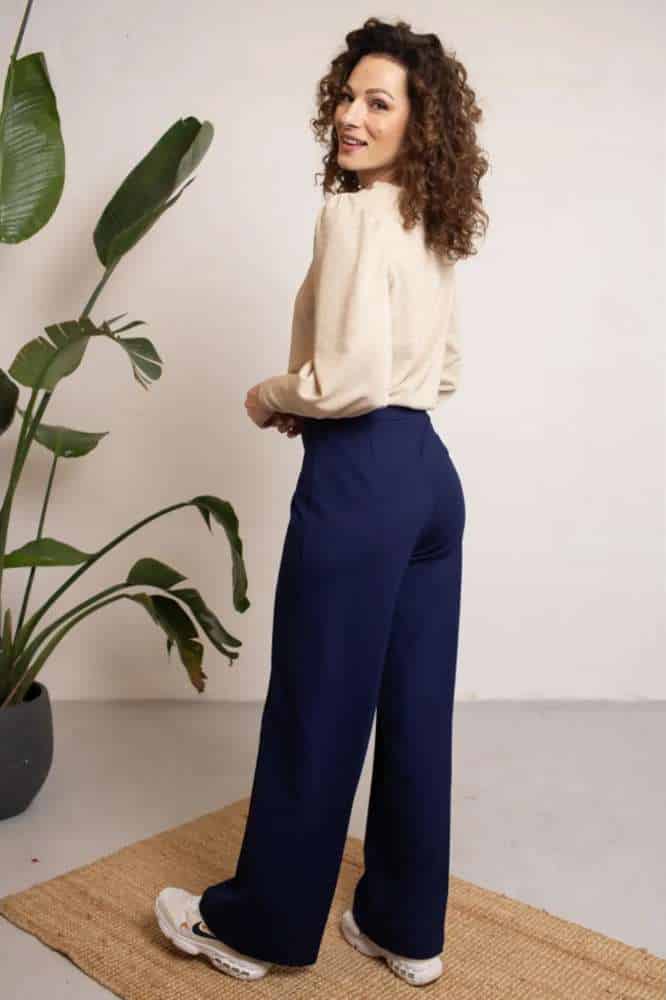 Very Cherry Taylor Pants Navy Punty - La Vie en Rose Damesmode