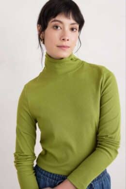 Seasalt Cornwall Hazel Rib Top Dark Citron - La Vie en Rose Damesmode