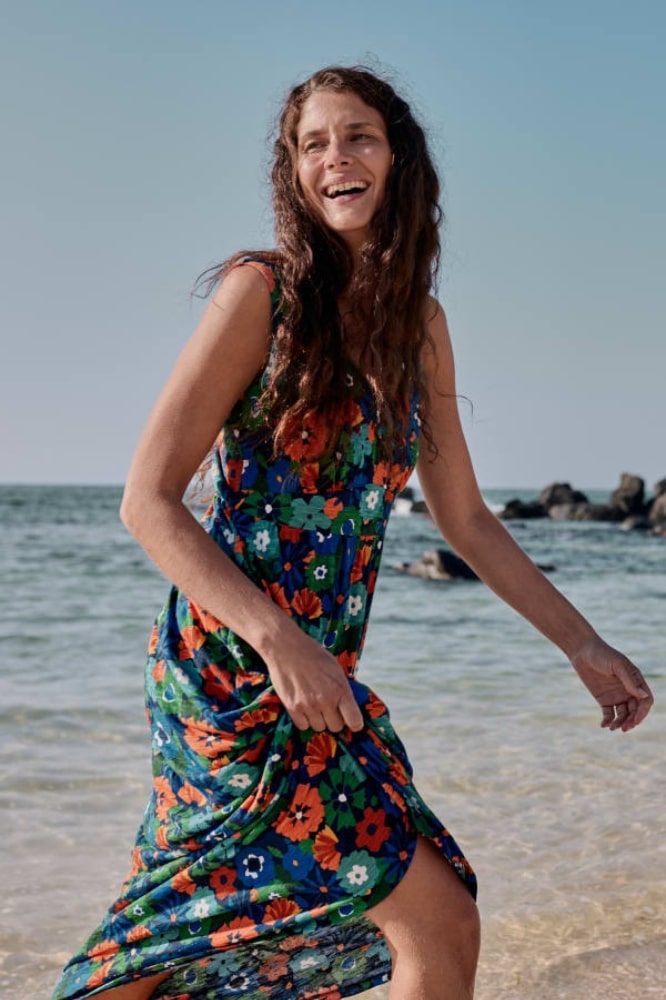 Seasalt Cornwall Polmanter Dress Screenprint Floral Maritime - La Vie en Rose Damesmode