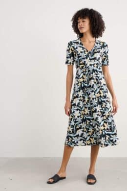 Seasalt Cornwall Carwynnen Dress Painted Daffodil Inkwell - La Vie en Rose Damesmode