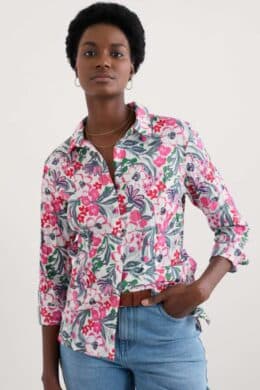 Seasalt Cornwall Larissa Shirt Garden Flowers Tulip - La Vie en Rose Damesmode
