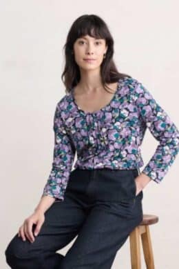 Seasalt Cornwall Penhollow Top Paper Helleborus Echium - La Vie en Rose Damesmode