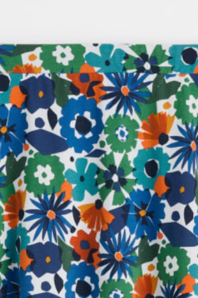 Seasalt Cornwall Rose Skirt Knee Screenprint Floral Chalk - La Vie en Rose Damesmode