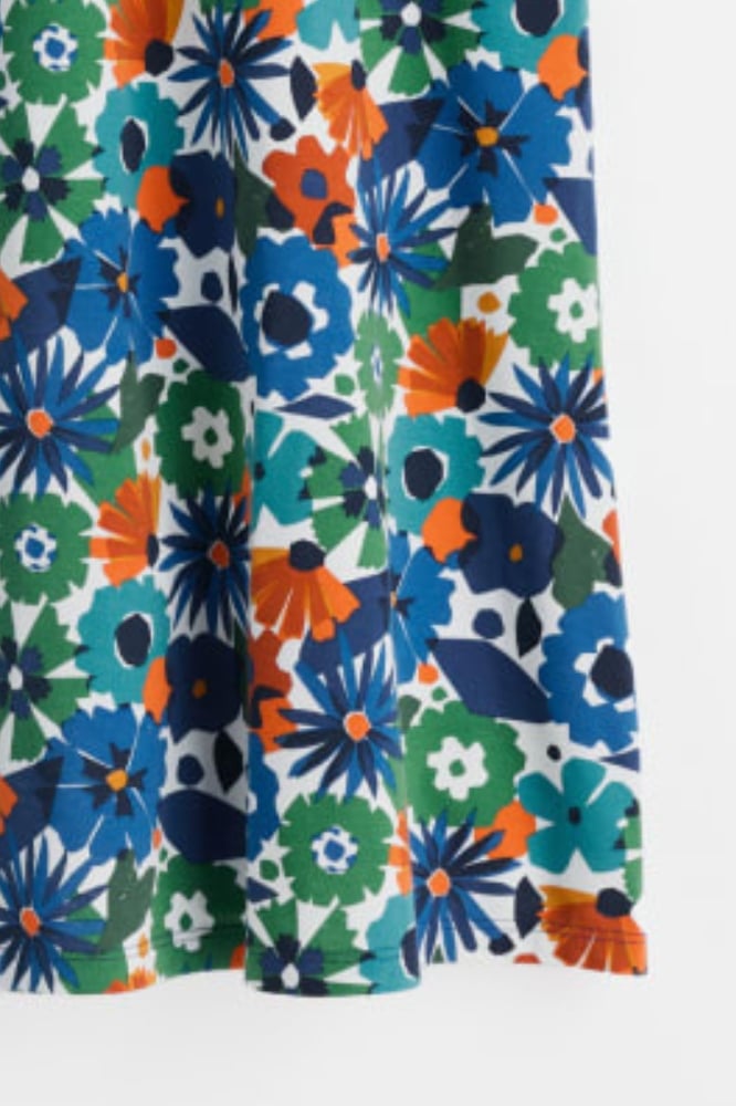 Seasalt Cornwall Rose Skirt Knee Screenprint Floral Chalk - La Vie en Rose Damesmode