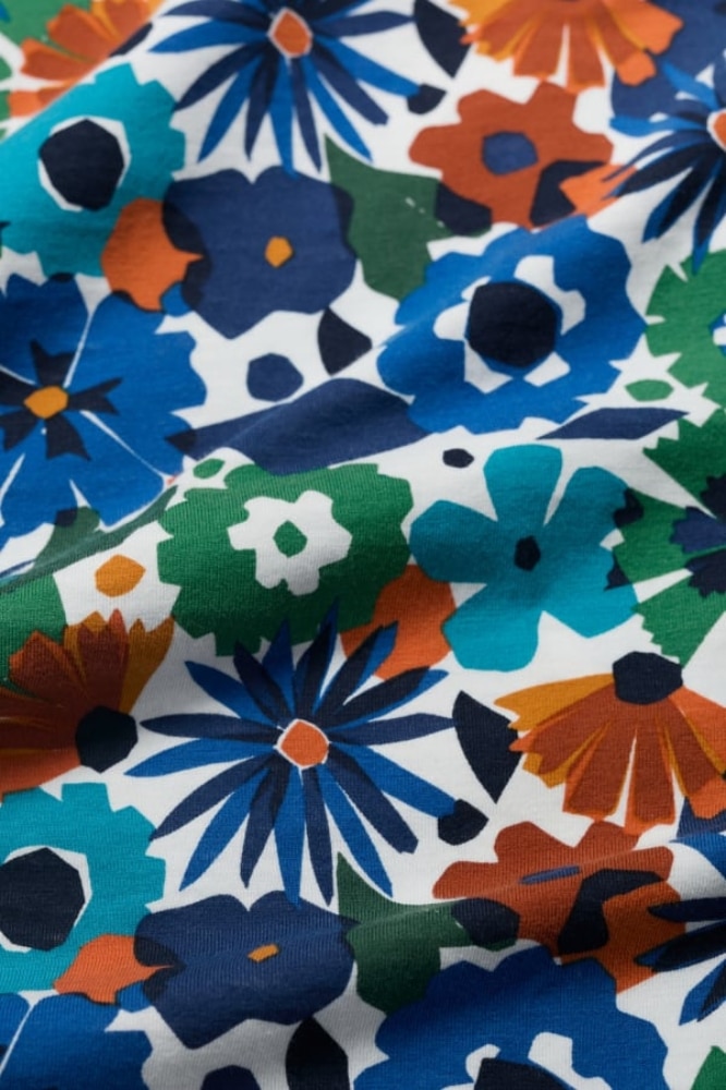 Seasalt Cornwall Rose Skirt Knee Screenprint Floral Chalk - La Vie en Rose Damesmode