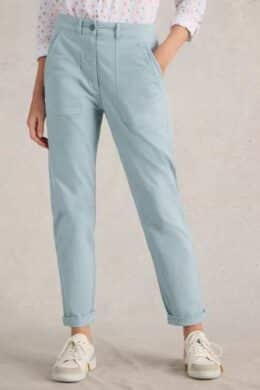 White Stuff Twister Chino Trouser Light Blue - La Vie en Rose Damesmode