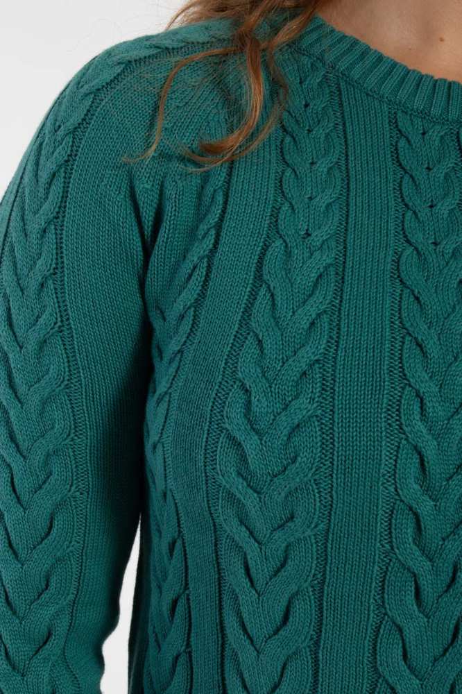 Danefae Danetwister Cable Sweater Light Slate - La Vie en Rose Damesmode