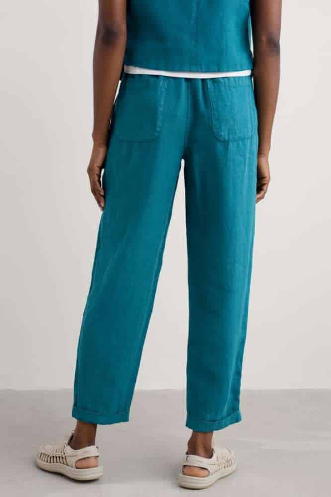 Seasalt Cornwall Dipping Sun Linen Trousers Dark Drift - Afbeelding 11