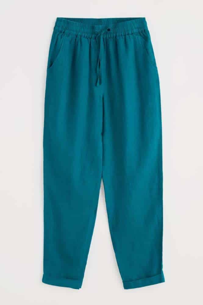 Seasalt Cornwall Dipping Sun Linen Trousers Dark Drift - Afbeelding 7