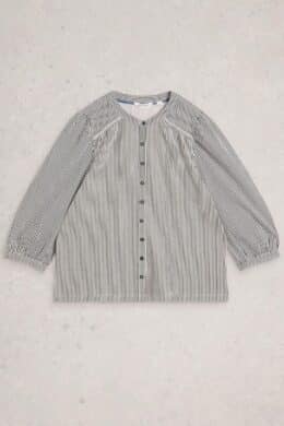 White Stuff Stripe Mix Shirt White Mlt - La Vie en Rose Damesmode