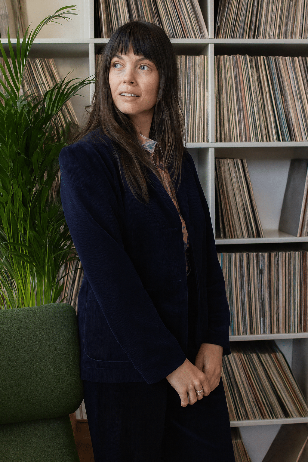 Very Cherry Blazer Corduroy Marino