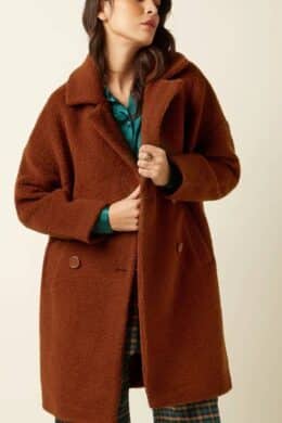 King Louie Nia Coat Nerlino Patina Brown - La Vie en Rose Damesmode