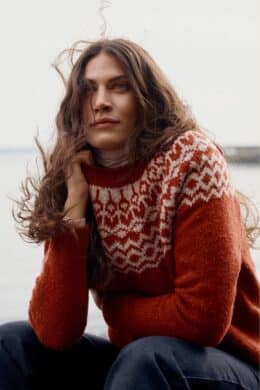 Seasalt Cornwall Port Kinnis Jumper Merino Wag Tail Red Sail Birch Mix - La Vie en Rose Damesmode