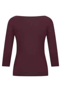 Very Cherry Boatneck Top grape Tricot Deluxe - La Vie en Rose Damesmode (1)