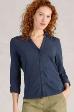 White Stuff Annie Jersey Shirt French Navy - La Vie en Rose Damesmode