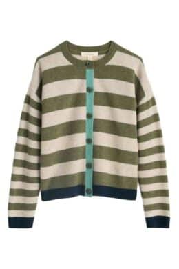 Seasalt Cornwall Pinwell Cardigan Bright Shape Light Olive Mix - La Vie en Rose Damesmode Enkhuizen
