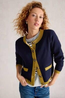 White Stuff Charlotte Cardi Dark Navy - La Vie en Rose Damesmode