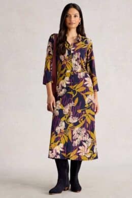 White Stuff Rua Jersey Shirt Dress Navy Multi - La Vie en Rose Damesmode