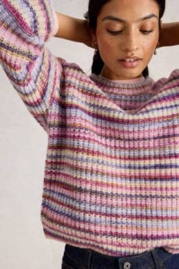 White Stuff Suzanna Spacedye Jumper Pink Multi - La Vie en Rose Damesmode