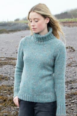 Fisherman out of Ireland Polo Neck Sweater Seafoam - La Vie en Rose Damesmode Enkhuizen