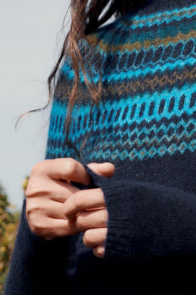 Seasalt Cornwall Annik Fair Isle Jumper Modernist Cyan Multi- La Vie en Rose Damesmode Enkhuizen