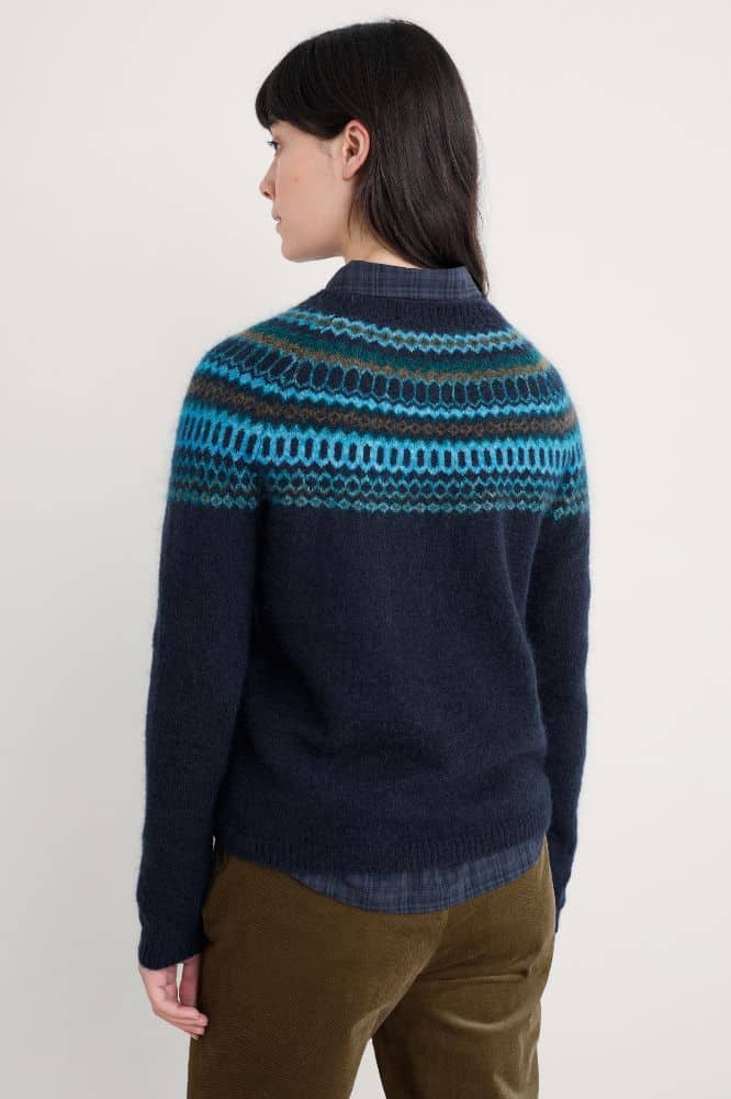 Seasalt Cornwall Annik Fair Isle Jumper Modernist Cyan Multi- La Vie en Rose Damesmode Enkhuizen