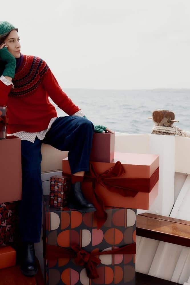 Seasalt Cornwall Gurnard's Head Jumper Windward Carmine Multi - La Vie en Rose Damesmode Enkhuizen