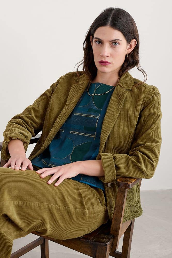 Seasalt Cornwall Heald Blazer Bright Olive - La Vie en Rose Damesmode Enkhuizen (1)