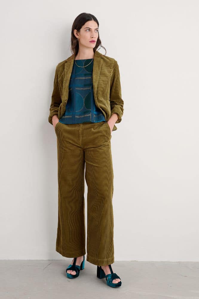 Seasalt Cornwall Heald Blazer Bright Olive - La Vie en Rose Damesmode Enkhuizen (1)