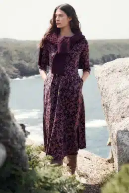 Seasalt Cornwall Veronica Dress Evening Woodland Onyx