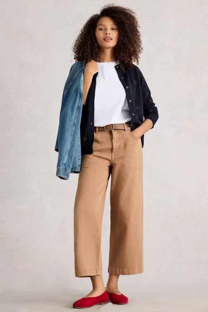 White Stuff Lulu Embroidered Cardi Navy Multi - La Vie en Rose Damesmode