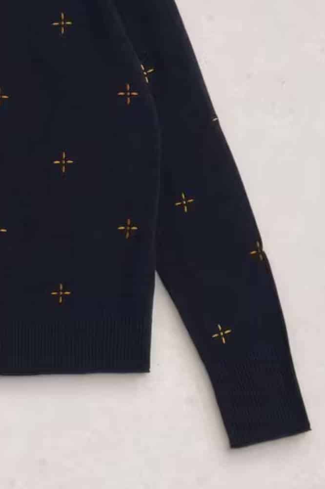 White Stuff Lulu Embroidered Cardi Navy Multi - La Vie en Rose Damesmode