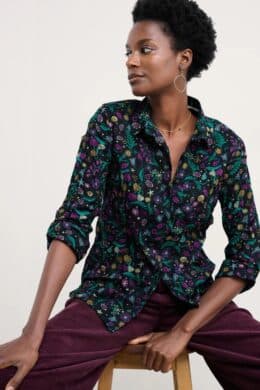Seasalt Cornwall Larissa Shirt Illuminated Garden Onyx - La Vie en Rose Damesmode Enkhuizen