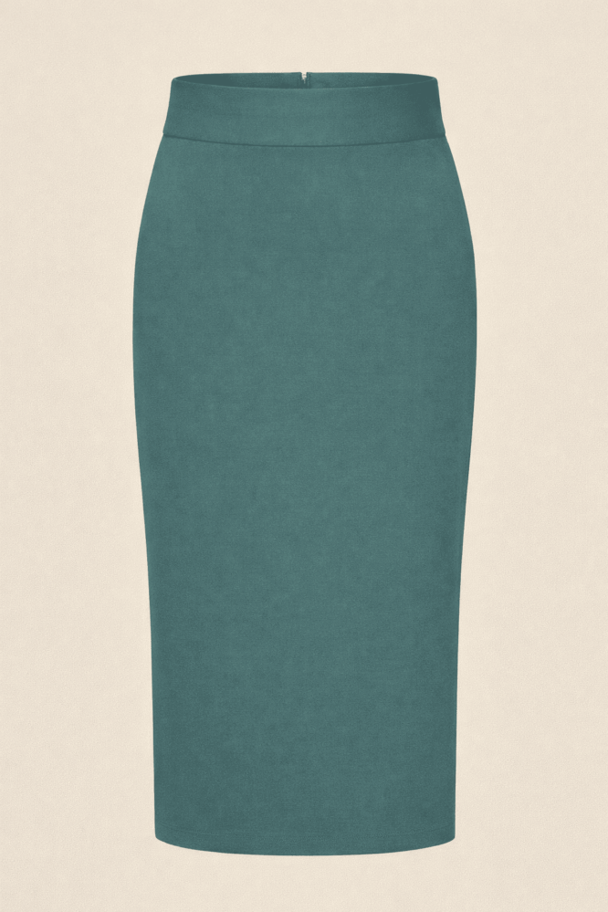 Classic Pencil Skirt Verdegris Heavy Punty Green – Very Cherry