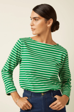 King Louie Boatneck Top Britney Stripe - La Vie en Rose Damesmode