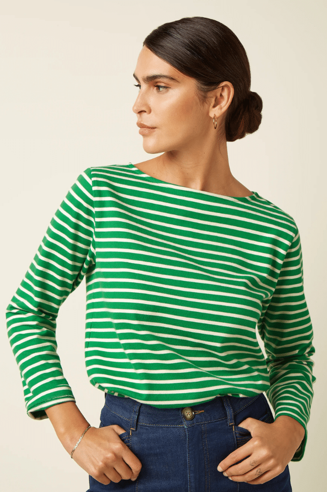 King Louie Boatneck Top Britney Stripe - La Vie en Rose Damesmode