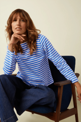 King Louie Boatneck Top Britney Stripe - La Vie en Rose Damesmode