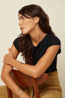 King Louie Cath Tee Halo Black - La Vie en Rose Damesmode