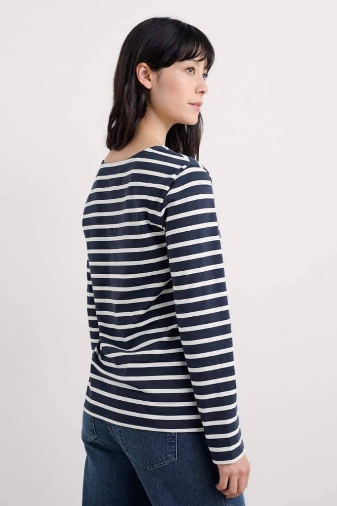 Seasalt Cornwall Sailor Shirt Breton Maritime Chalk - La Vie en Rose Damesmode Enkhuizen