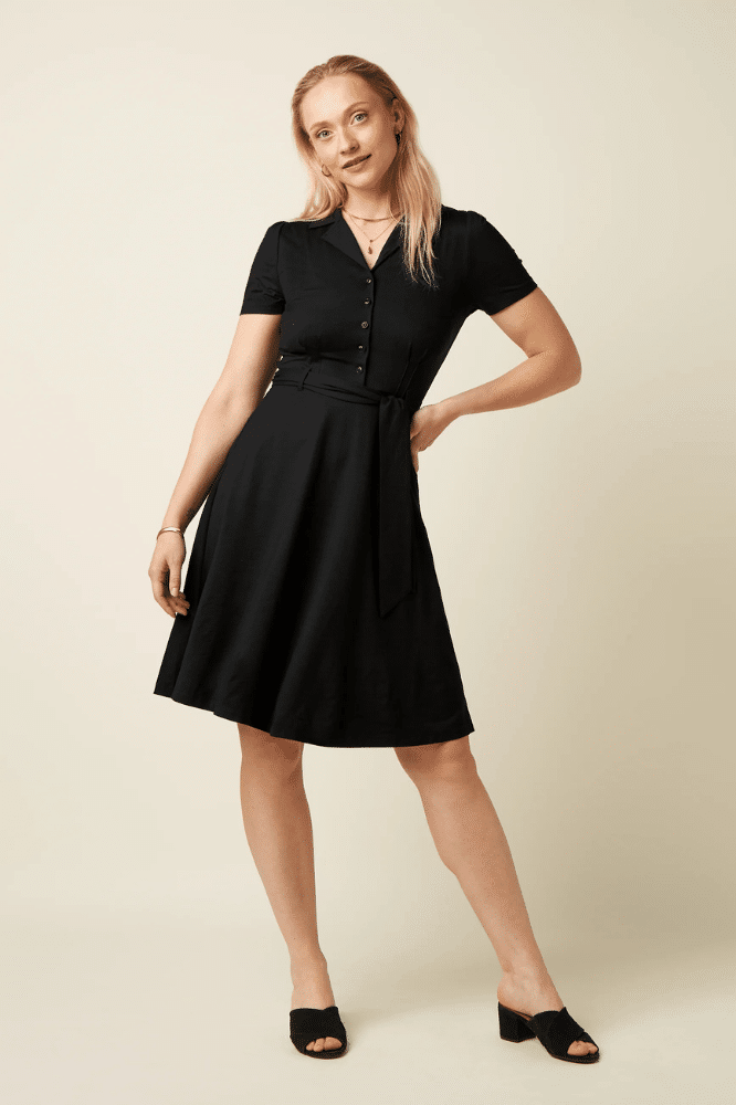 Sheeva Dress Viscose Classic Black- La Vie en Rose Damesmode