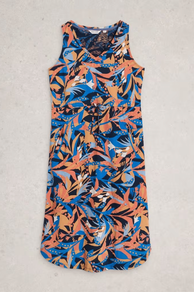 White Stuff Heidi Dress Navy Print - La Vie en Rose Damesmode