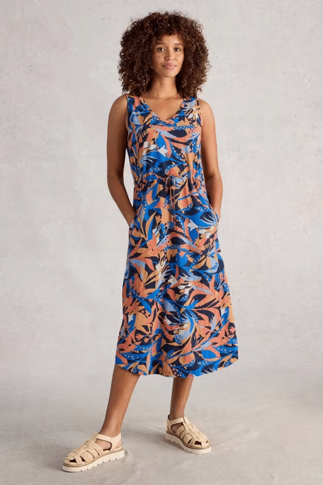 White Stuff Heidi Dress Navy Print - La Vie en Rose Damesmode