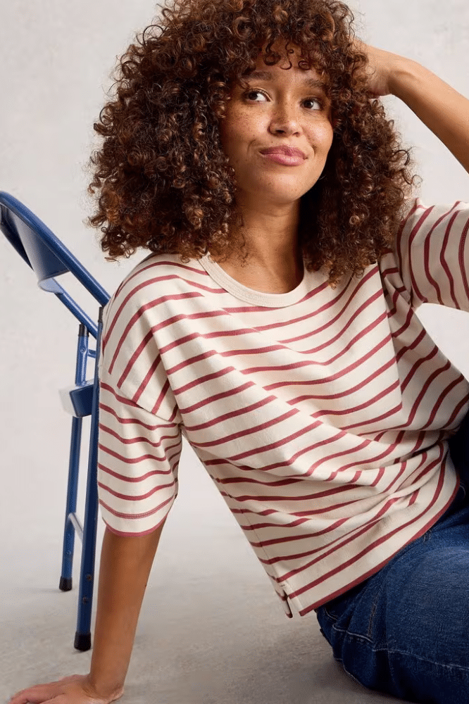 White Stuff Kat Stripe Tee - La Vie en Rose Damesmode