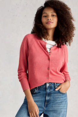 White Stuff Lulu Cardi Mid Pink- La Vie en Rose Damesmode